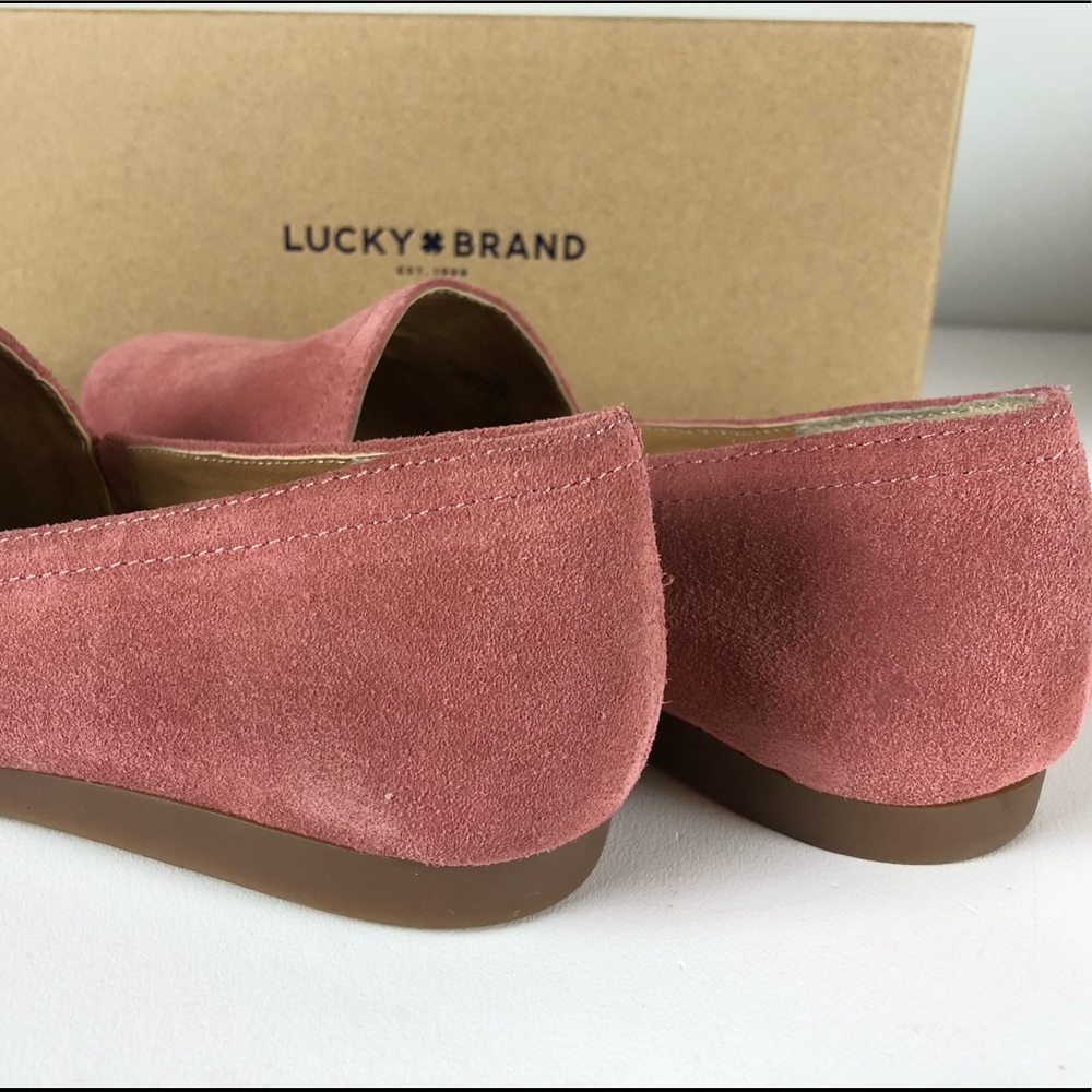 Lucky Brand Brettany Oiled Suede Flat Slip On NIB - Picture 2 of 7